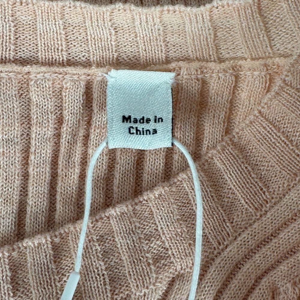 Vince Marled‎ Rib Wool/Cotton Women's Sweater Crew Neck Rosewater Petal Sz XL - Picture 6 of 14